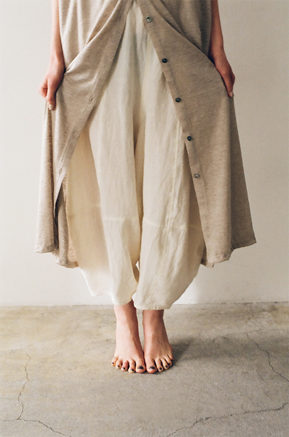 mochi 2026 spring summer layered natural fabric dress detail